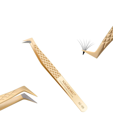 NAGARAKU TWEEZERS PINZA DORADA PARA PASTAÑAS AG-09