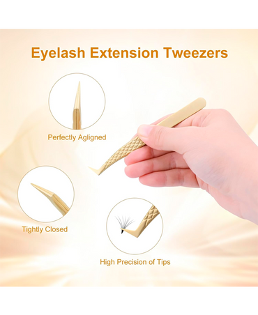 NAGARAKU TWEEZERS PINZA DORADA PARA PASTAÑAS AG-09