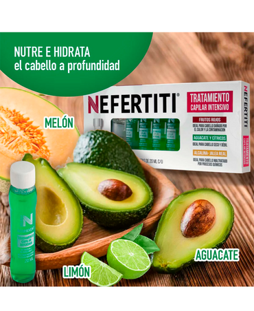 NEFERTITI AMPOLLETAS AGUACATE Y CITRICOS C/10 PZAS.