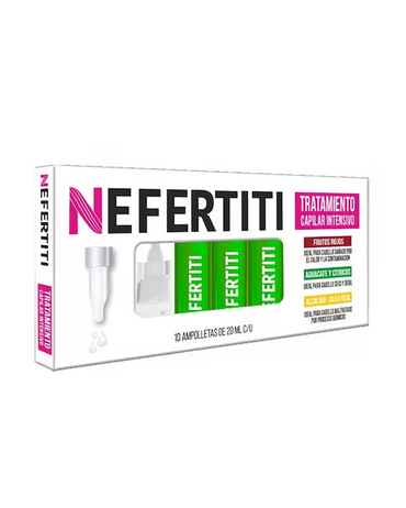 NEFERTITI AMPOLLETAS AGUACATE Y CITRICOS C/10 PZAS.