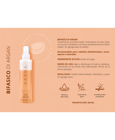 AVYNA DI ARGAN BIFASICO 200 ML.