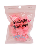 J BABE BUTTERFLY HAIR CLIPS BH12 LIGHT PINK