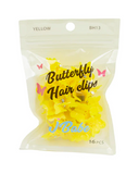 J BABE BUTTERFLY HAIR CLIPS BH13 YELLOW