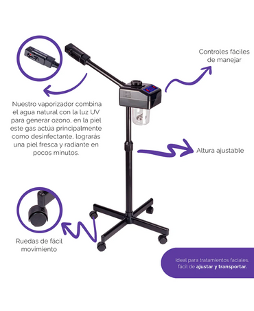 LETMEX VAPORIZADOR FACIAL NEGRO BM3053-B