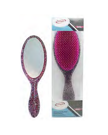 TANYS CEPILLO GLITTER CON ESPEJO OVAL BR5057
