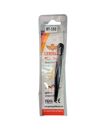 GERMANY PINZAS PARA DEPILAR SESGADA MANGO NEGRO BT-192 - El Palacio De La Belleza