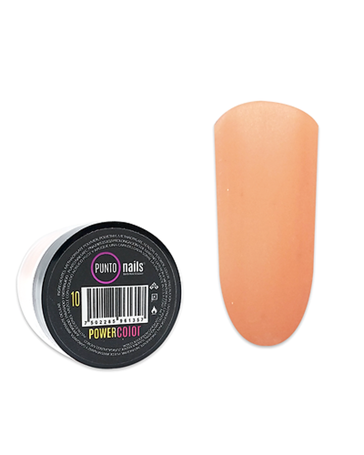 PUNTO NAILS POWER COLOR ACRILICO DE COLOR CHOCOLATE 7 GRS.#10