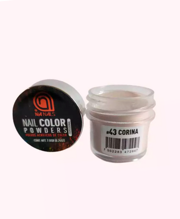 NA POLVO DE COLOR #43 CORINA/NUDE CON BRILLO 1/4 OZ