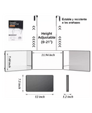 COSMETIE MIRROR TRIPLE ESPEJO 180 GRADOS NEGRO