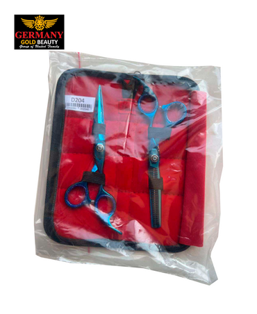 GERMANY KIT DE 2 TIJERAS Y PORTANAVAJA SILVER D-204