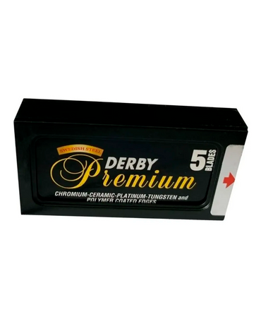 DERBY PREMIUM NAVAJA DOBLE FILO C/5 PZAS.VELLO GRUESO