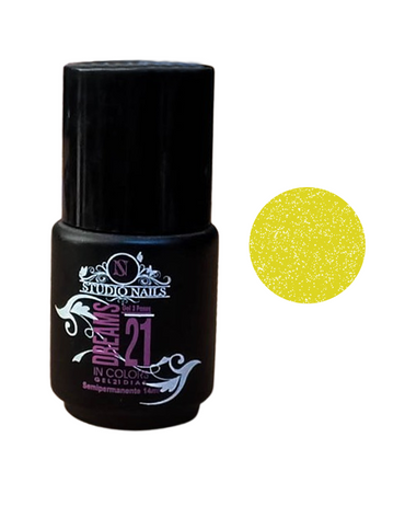 STUDIO NAILS DREAMS IN COLORS 21 DIAS #18 AMARILLO GLITTER