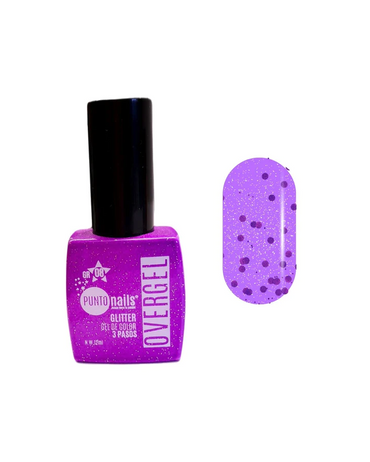 PUNTO NAILS OVER GLITTER 12 ML. TONO 08 MORADO