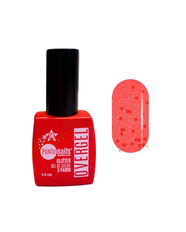 PUNTO NAILS OVER GLITTER 12 ML. TONO 06 ROJO