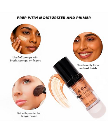 L.A. GIRL PRO COVERAGE MAQUILLAJE LIQUIDO FAIR GLM642