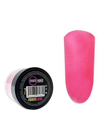 PUNTO NAILS POWER COLOR ACRILICO DE COLOR GROSELLA 7 GRS.#7