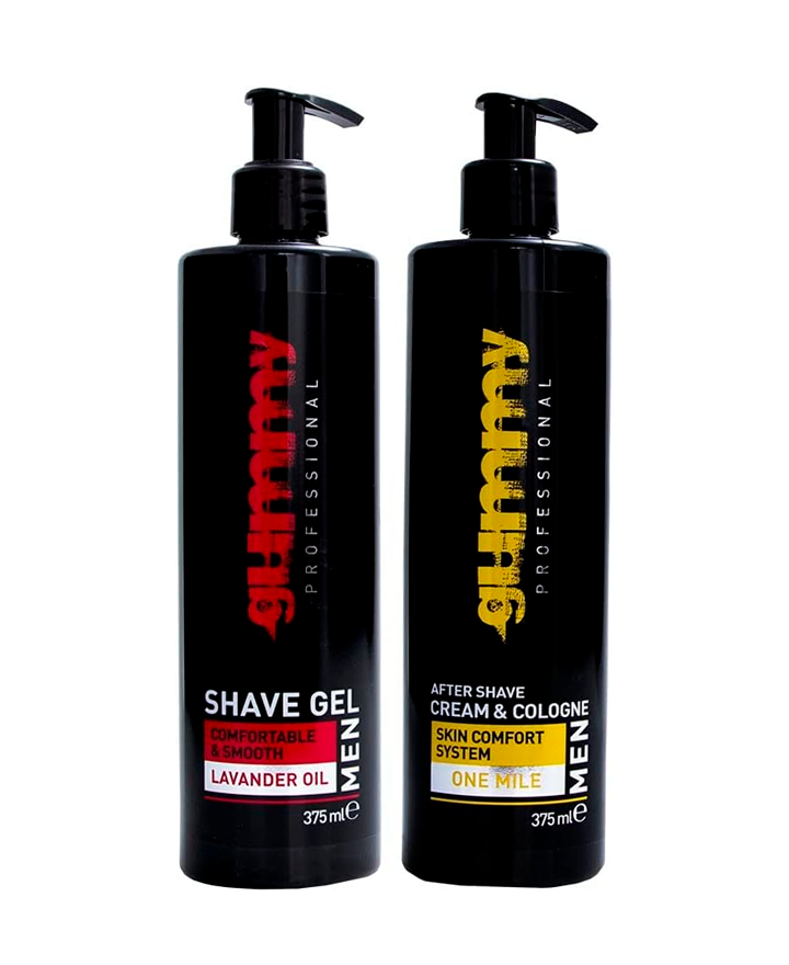 GUMMY DUO AFTER SHAVE CREAM & COLOGNE ONE MILE+ SHAVE GEL  375 ML.