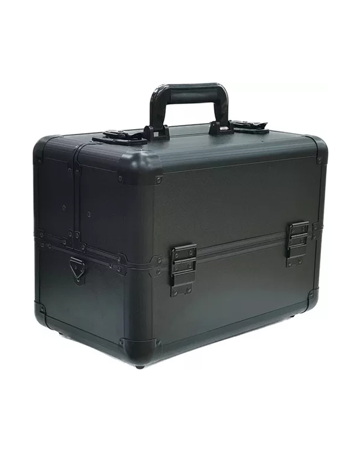 HAIR STAR COSMETIQUERA MAQUILLAJE Y MANICURE NEGRO 36X22X22.5 CMS.
