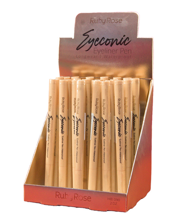 RUBY ROSE EYECONIC EYELINER PEN WATERPROOF HB-090 BLISTER CON 24 PIEZAS
