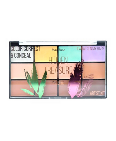 RUBY ROSE HIDEN TREASURE PALETA DE CORRECTORES 12 TONOS HB-8098