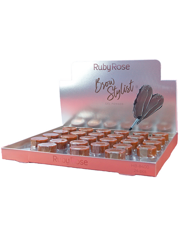 RUBY ROSE BROW STYTLIST GEL POMADE HB-8400 BLISTER 24 PIEZAS 3 TONOS