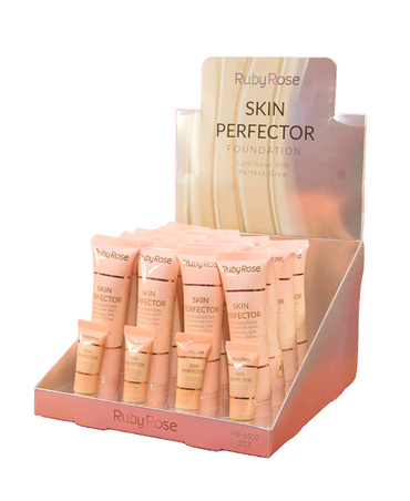 RUBY ROSE SKIN PERFECTOR FOUNDATION HB-8500 BLISTER 24 PZS. 4 TONOS