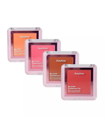 RUBY ROSE MATTE BLUSH POWDER COMPACTO HB-861 BLISTER CON 24 PZAS.6 TONOS