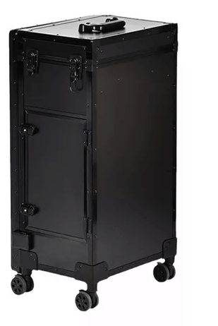 MESA PROFESIONAL DE UÑAS PORTATIL CON RUEDAS NEGRO AUDIO BLUETOOTH 00104