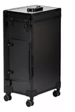 MESA PROFESIONAL DE UÑAS PORTATIL CON RUEDAS NEGRO AUDIO BLUETOOTH 00104