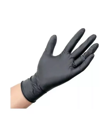 HAIR STAR GUANTES NITRILO NEGRO 25 PARES LARGE