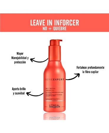 LP LOREAL SERIE EXPERT INFORCER TRAT. NOCTURNO S/ENJUAGUE 150 ML. (D) - El Palacio De La Belleza