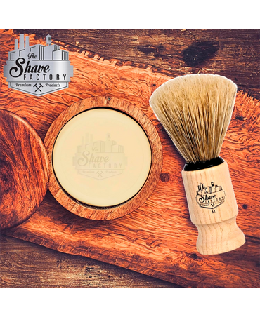 SHAVING FACTORY BROCHA MADERA PARA ENJABONAR SMALL J601