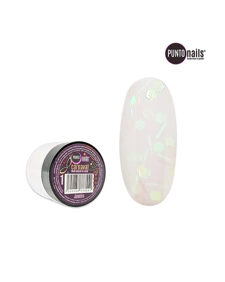 PUNTO NAILS CARNAVAL ACRILICO DE COLOR JANEIRO 7 GR NO 1