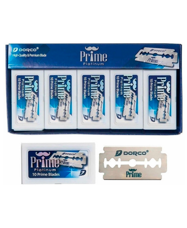 DORCO NAVAJA PRIME PLATINUM PAQUETE C/10 PAQUETES CON 10 HOJAS C/U