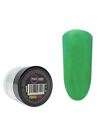 PUNTO NAILS POWER COLOR ACRILICO DE COLOR KIWI 7 GRS.#1
