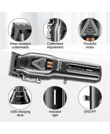 KEMEI CLIPPER KM-1763-MCC-NEGRO