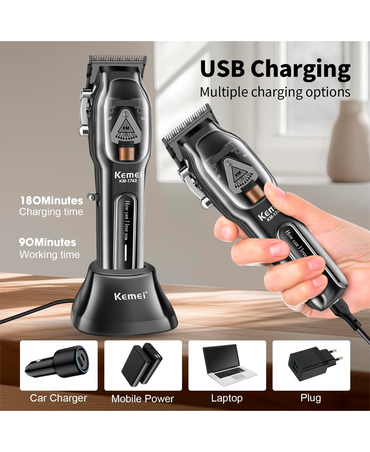 KEMEI CLIPPER KM-1763-MCC-NEGRO