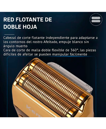 KEMEI SHAVER METALICA KM-2028 GOLD