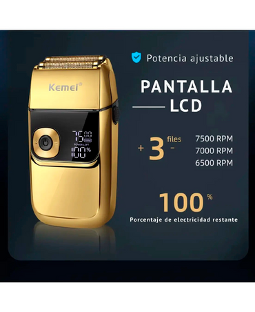 KEMEI SHAVER METALICA KM-2028 GOLD