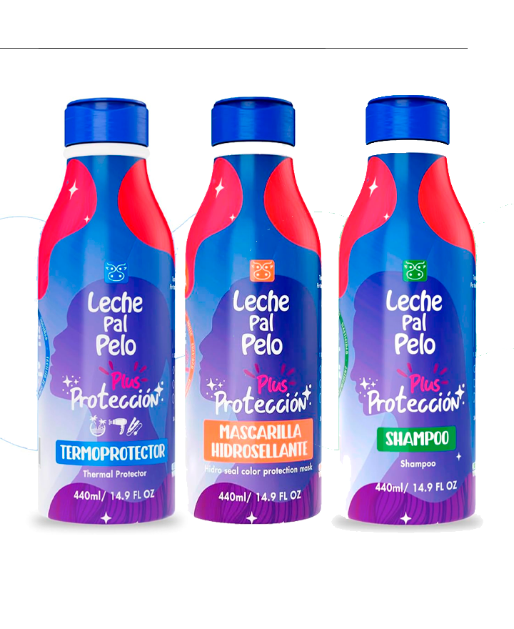 LECHE PAL PELO KIT PROTECCION COLOR SH + MASC + TERMO 440 ML.