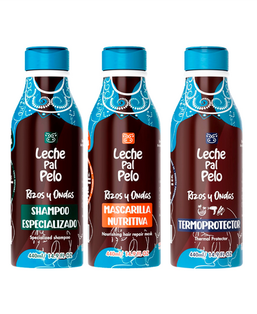 LECHE PAL PELO KIT RIZOS & AFRO SH + MASC + TERMO 440 ML.