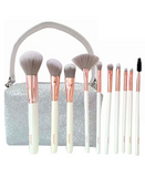RUBY FACE ESTUCHE DE BROCHAS CON 10 PIEZAS SILVER