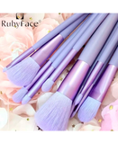 RUBY FACE ESTUCHE DE BROCHAS CON 10 PIEZAS VIOLETA