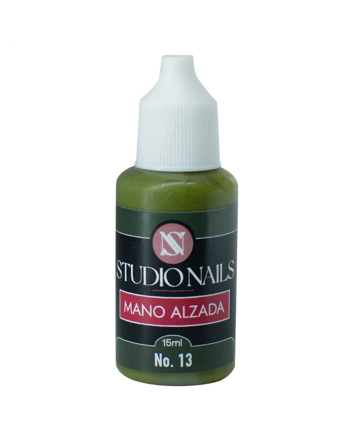 STUDIO NAILS PINTURA MANO ALZADA 15 ML. #13 VERDE OLIVO
