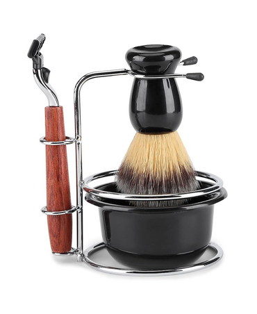 MC8 SET BARBERIA TAZON BROCHA SOPORTE DE RASTRILLO MC2146