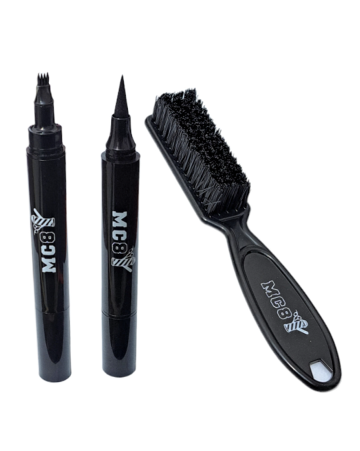 MC8 SET PARA BARBA BOLIGRAFO DOBLE PUNTA Y CEPILLO MC2152