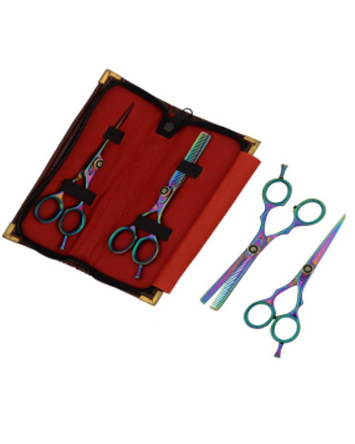 MS KIT 2 PZAS. TIJERA/ LINEAL ENTRESACAR 5.5 PULGADAS TORNASOL