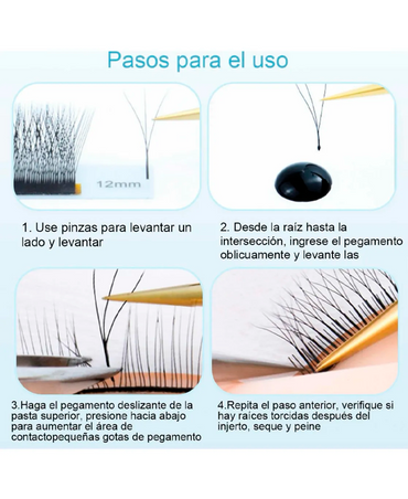 NAGARAKU PESTAÑAS MINK 3D-W 0.07 D MIX 8-15 MM - El Palacio De La Belleza