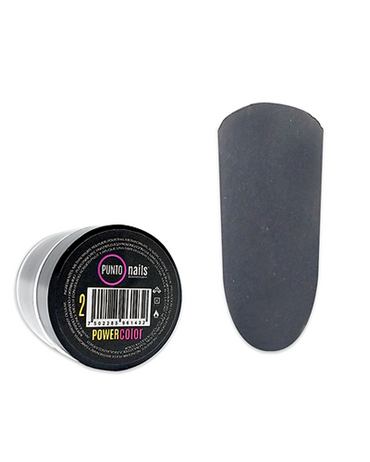 PUNTO NAILS POWER COLOR ACRILICO DE COLOR NEGRO 7 GRS.#2