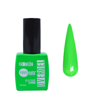 PUNTO NAILS OVER NEON 12 ML. TONO 136 VERDE
